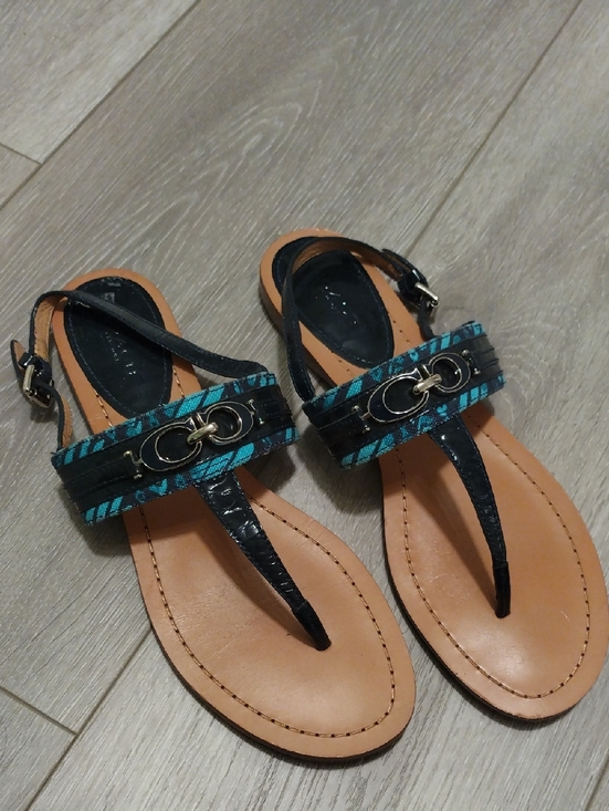 Coach Shoes - Coach Women’s Teal & Black Sandals